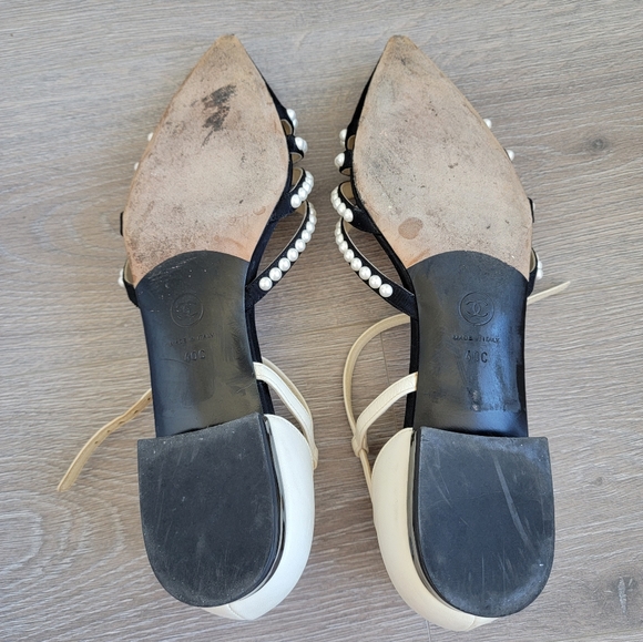 Chanel Rome 2016 pearl pointed toe ballet flats 40 - Picture 13 of 16